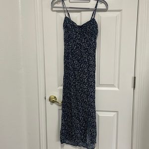 Keyhole Floral Midi Dress (Hollister)
